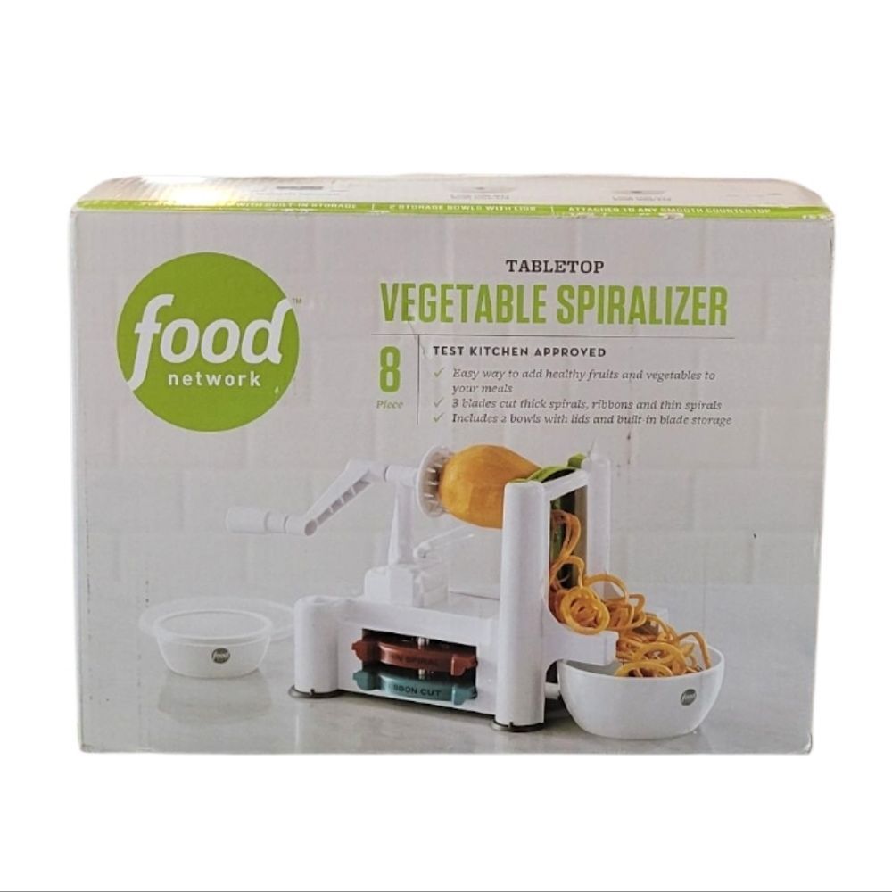 Food Network Tabletop Vegetable Spiralizer 8 Piece Set